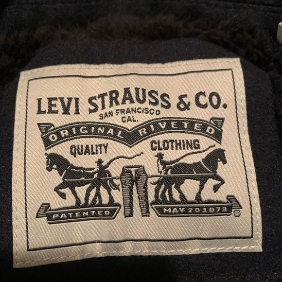 Levi’s -Men’s Fleece Lined Zip Up Jacket Black - Picture 3 of 6